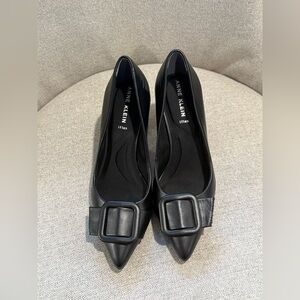 Anne Klein Black Heels with Buckle Detail